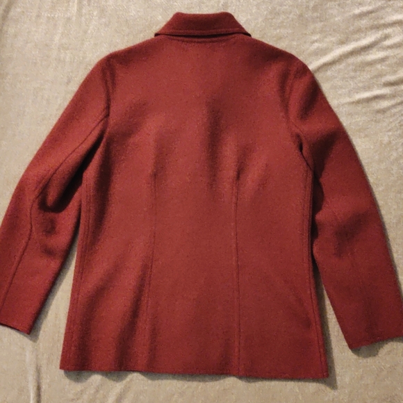 Talbots Pumpkin Spice Boiled Alpaca and Wool Blend Jacket, Size M - Picture 7 of 13